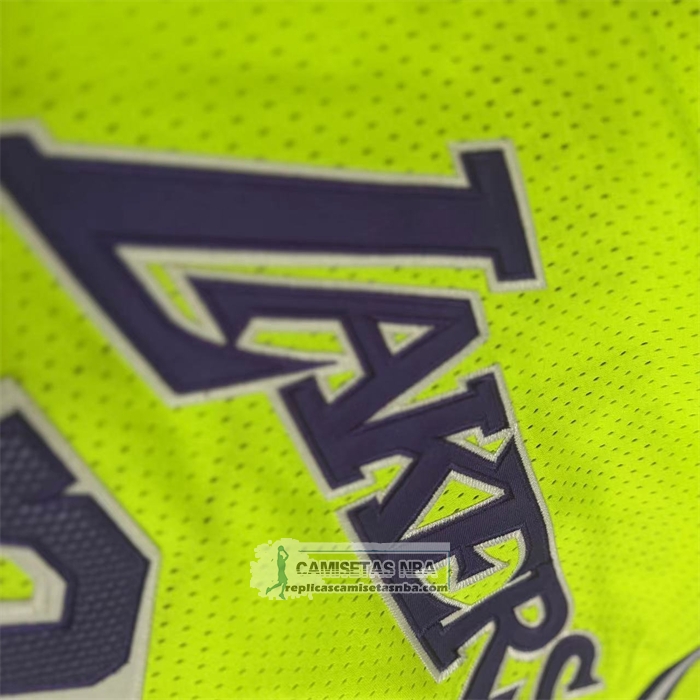 Camiseta Los Angeles Lakers Kobe Bryant NO 24 Mitchell & Ness 2007-08 Verde